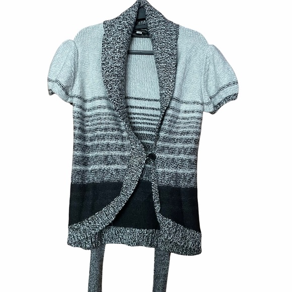 BCBGMaxAzria short sleeve cardigan sweater large - Picture 1 of 10